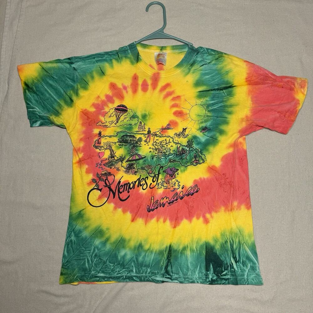 VTG Sun Club T-Shirt Adult S Tye-Dye Beach Memories of Jamaica Single Stitch 90s - Picture 6 of 8
